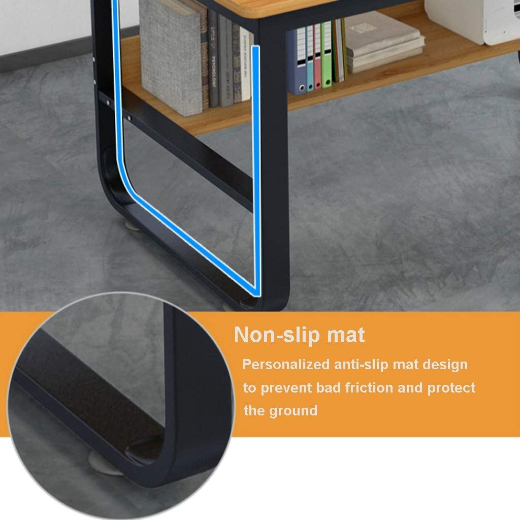 Wooden Top & Metal Base Study Table -