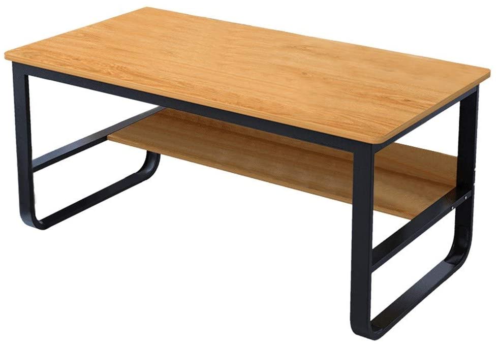 Wooden Top & Metal Base Study Table -