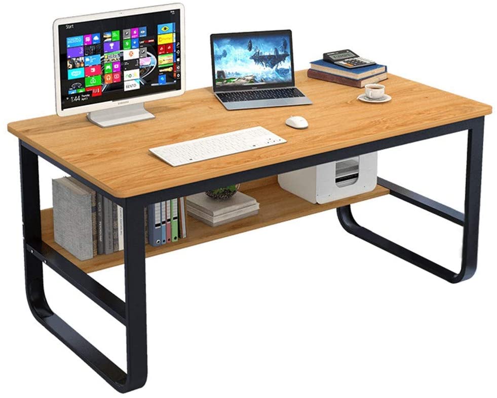 Wooden Top & Metal Base Study Table -