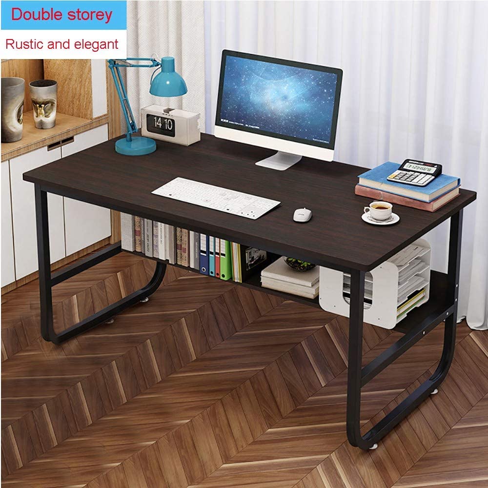Wooden Top & Metal Base Study Table -