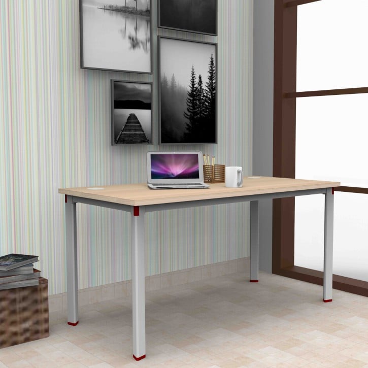Wooden Top & Metal Base Study Table