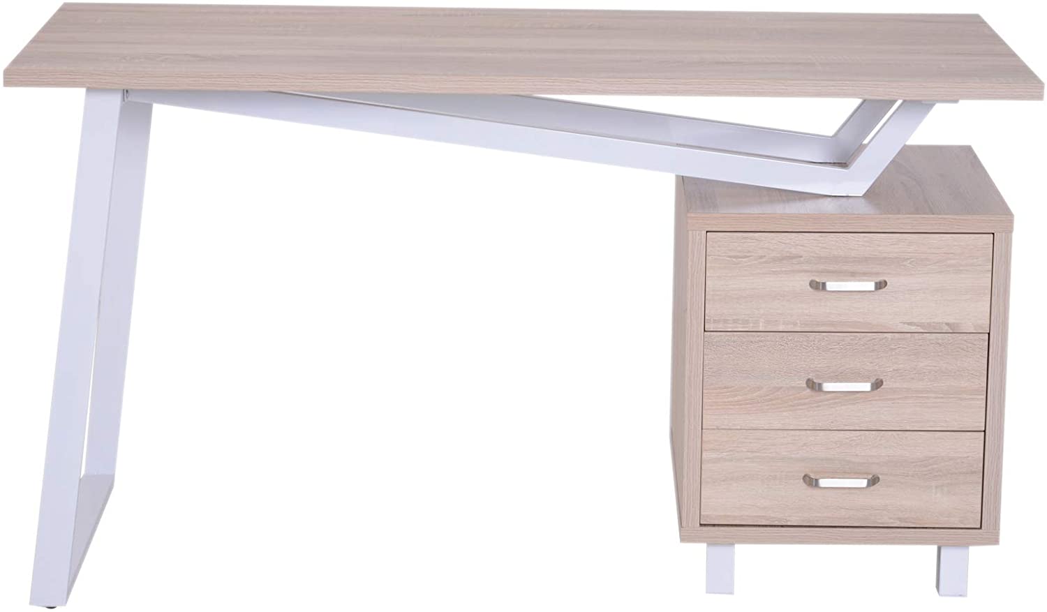 Wooden Top & Metal Base Study Table -