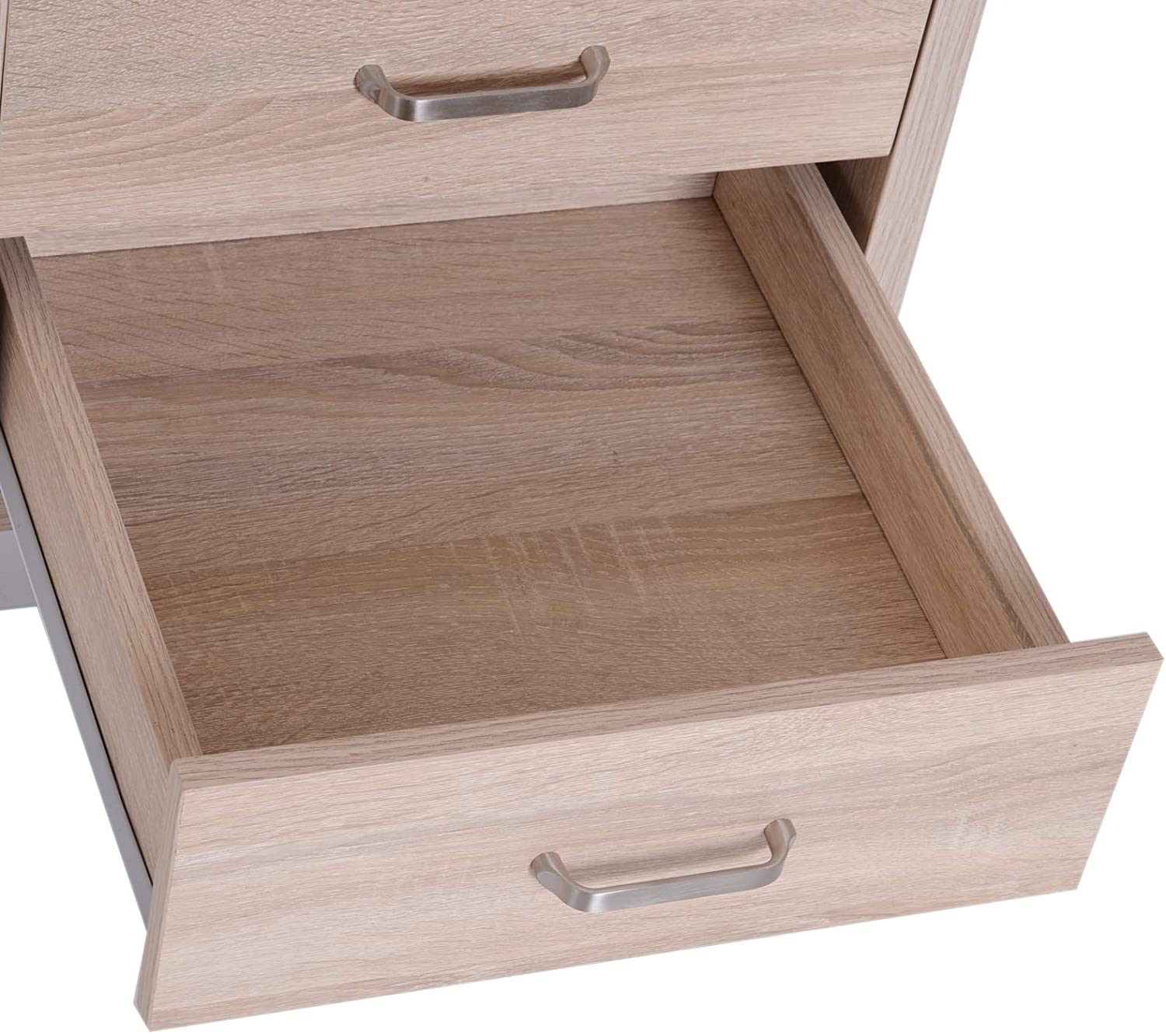 Wooden Top & Metal Base Study Table -