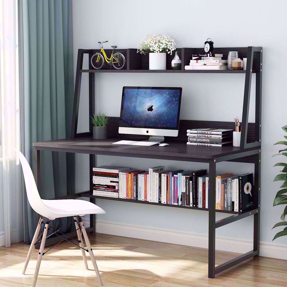 Wooden Top & Metal Base Study Table -