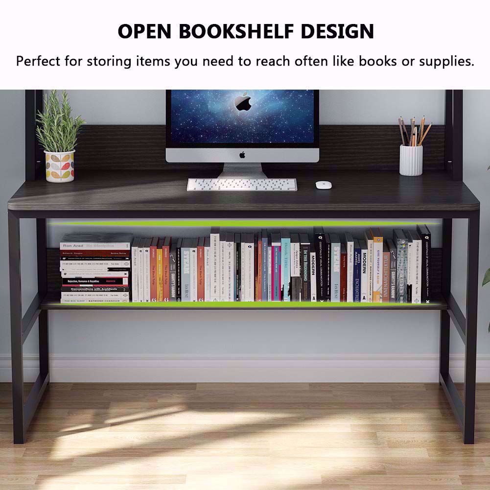 Wooden Top & Metal Base Study Table -