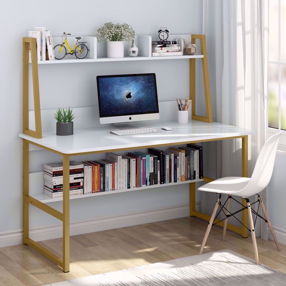 Wooden Top & Metal Base Study Table