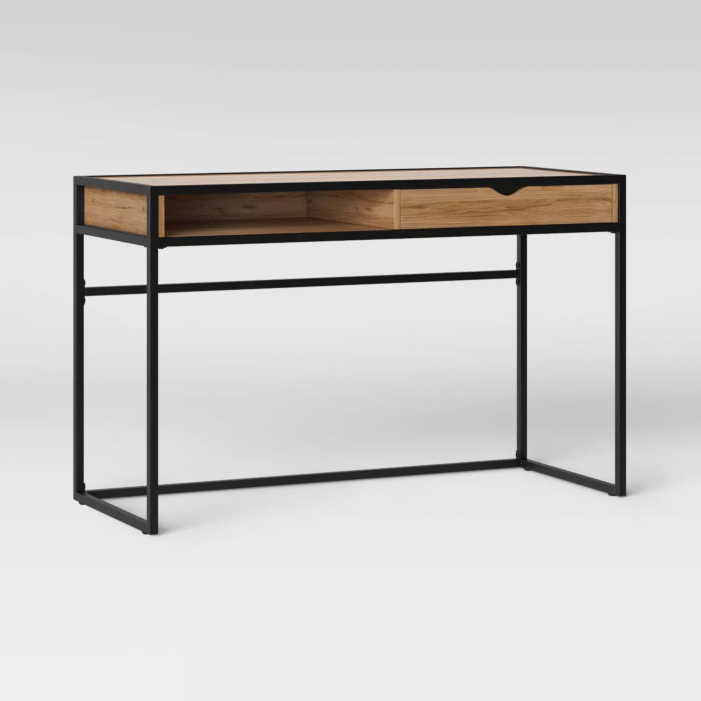 Wooden Top & Metal Base Study Table -