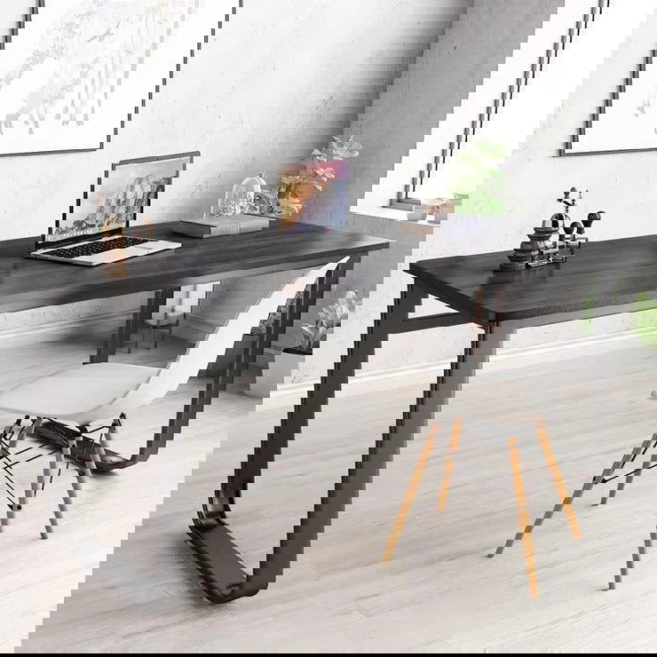 Wooden Top & Metal Base Study Table – Lakdi Furniture & Interiors