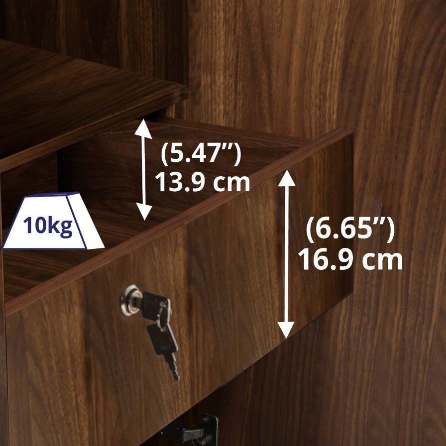 Wooden Wardrobe 2/3/4 Door with Mirror -