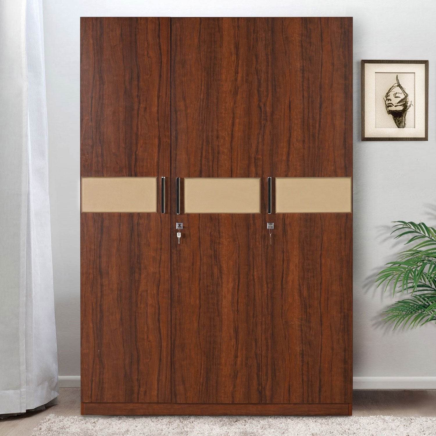 Wooden Wardrobe in 2/3 Door Options -