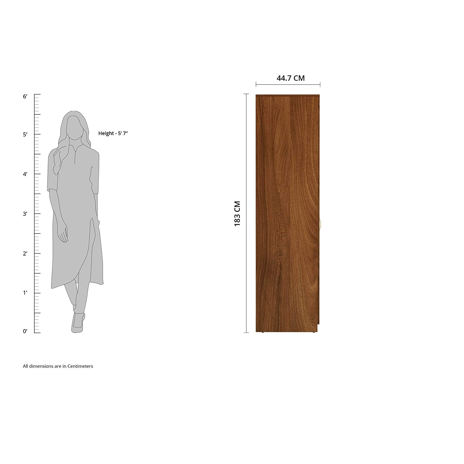 Wooden Wardrobe in 4 Door -