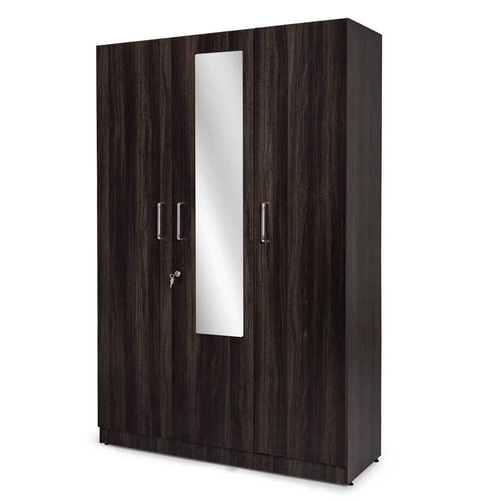 Wooden Wardrobes: 2/3/4-Door Options with Mirrors -