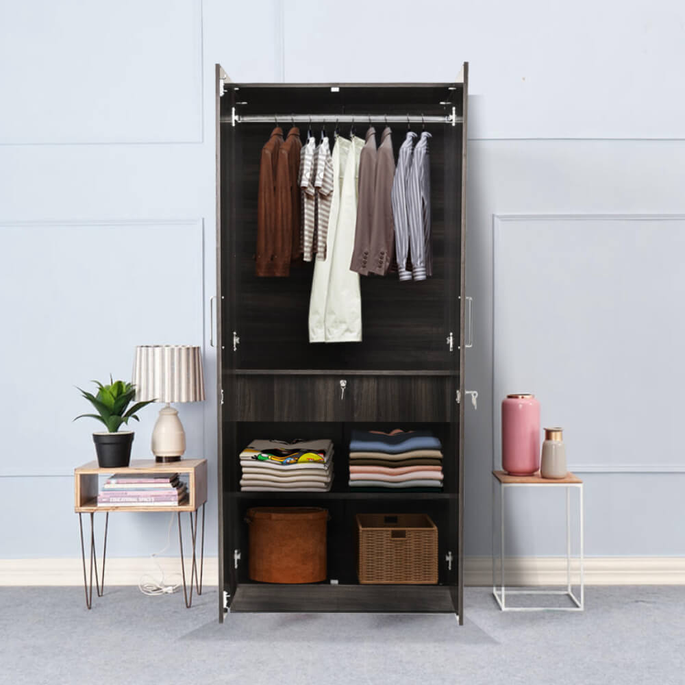 Wooden Wardrobes: 2/3/4-Door Options with Mirrors -