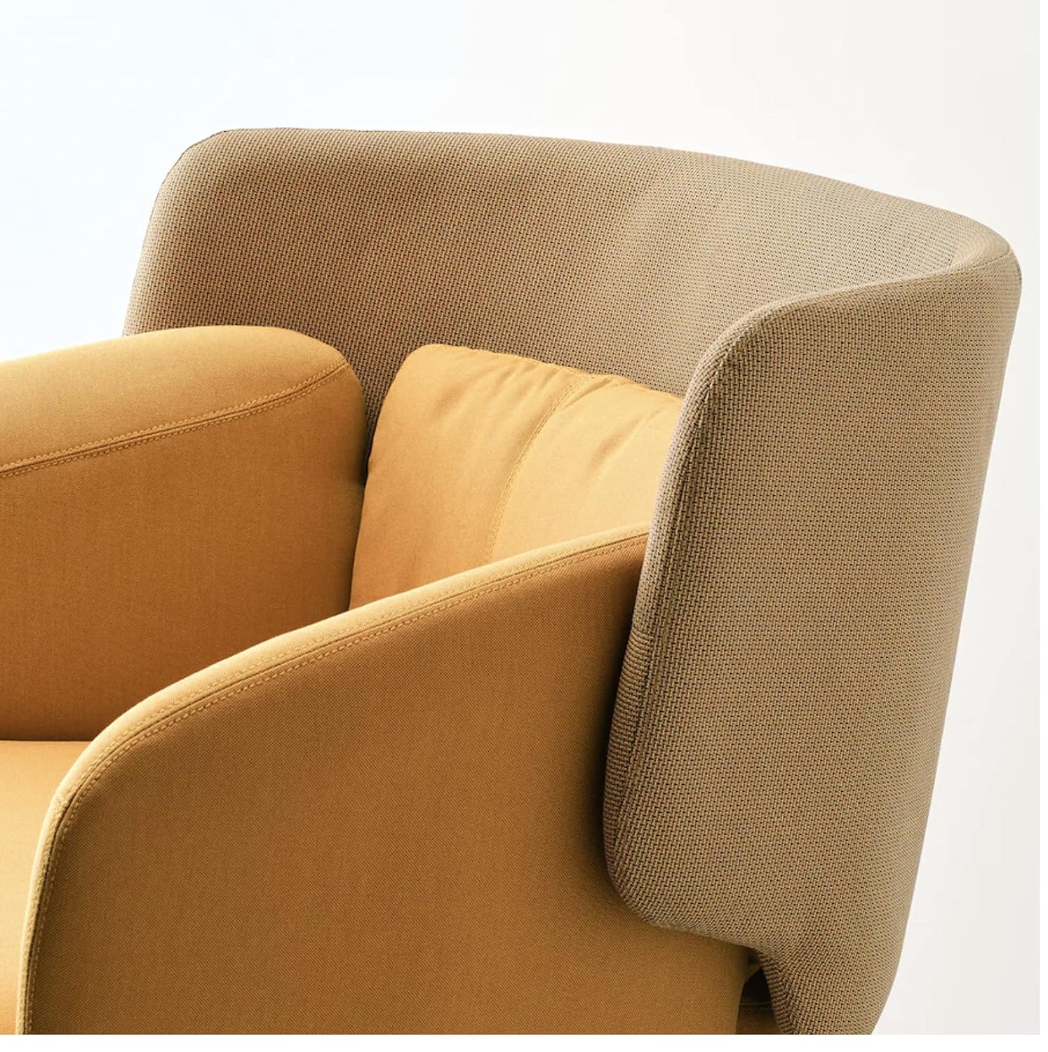 Yellow Chair in Cotton with Metal Legs -