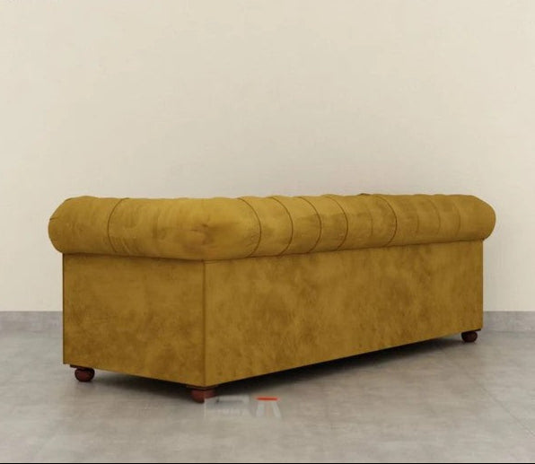 3-Seater Sofa with Tufted Design, Velvet Fabric, Superior Comfort, and Offering Superior Comfort and Enduring Quality.