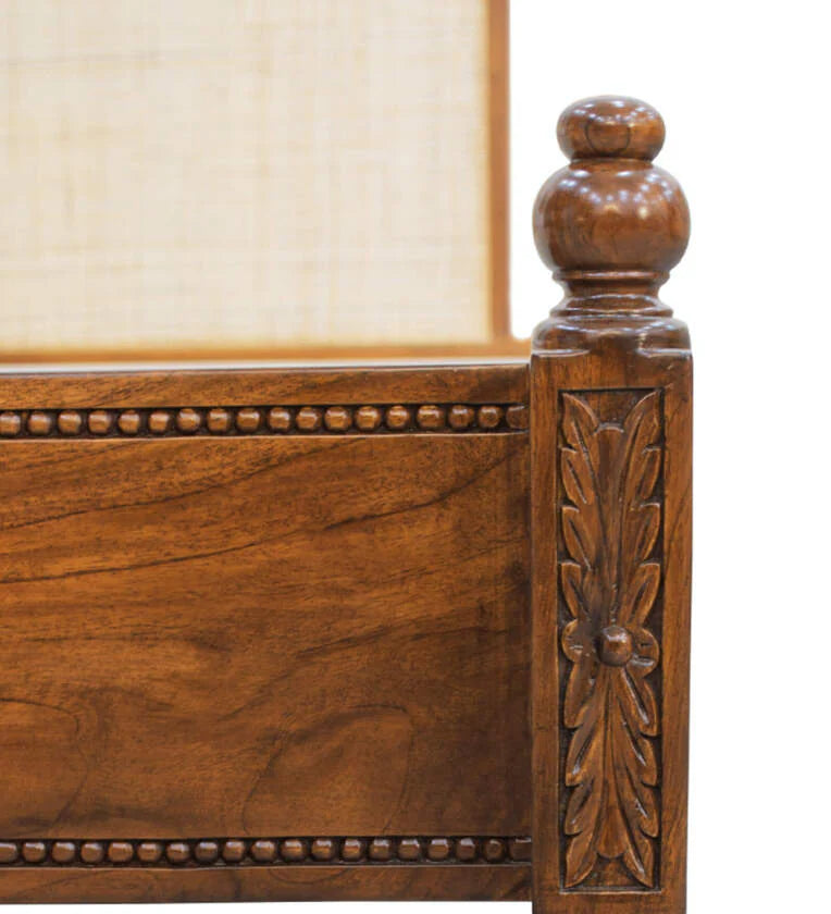 King Size Bed – Solid Teak Wood Frame, Sturdy Plywood, Elegant Design Easy Assembly