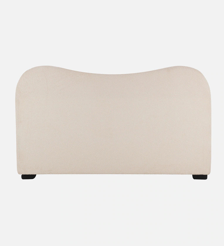 King-Size Bed – Soft Textured Bouclé Fabric, Sturdy Wooden Frame, Plywood without Storage