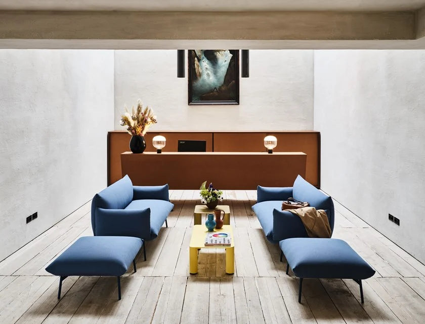 Modern 2 Seater Sofa With Metal Legs