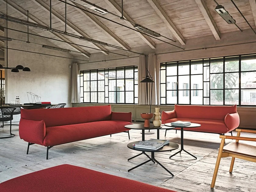 Modern 2 Seater Sofa With Metal Legs