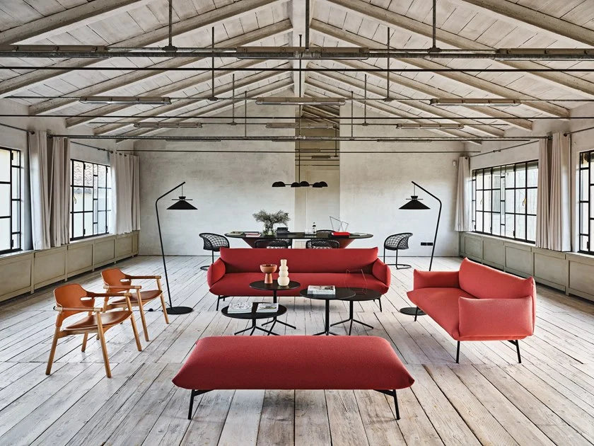 Modern 2 Seater Sofa With Metal Legs