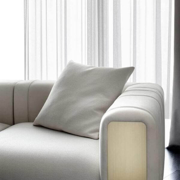 Italian Designer 3-Seater Sofa Velvet Upholstery for Elegant Modern Living Spaces