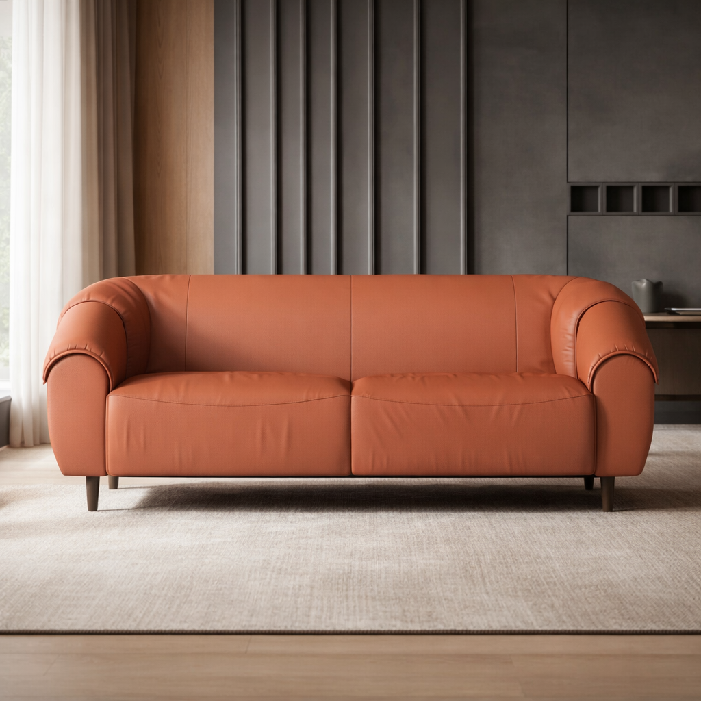 घर के फर्नीचर के लिए 3 सीटर चेस्टरफील्ड सोफा, टफ्टेड आधुनिक डिज़ाइन और लेदरेट फ़ैब्रिक, लिविंग रूम के लिए टिकाऊ और आरामदायक