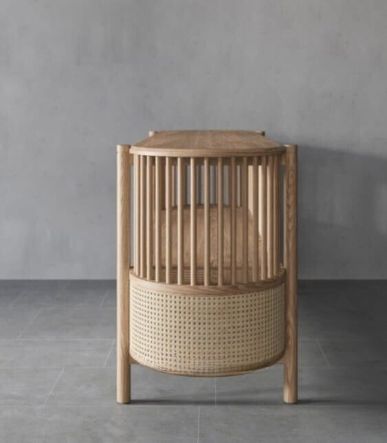 Wooden Console with Modern Rattan & Wood Console Cane Work Furniture