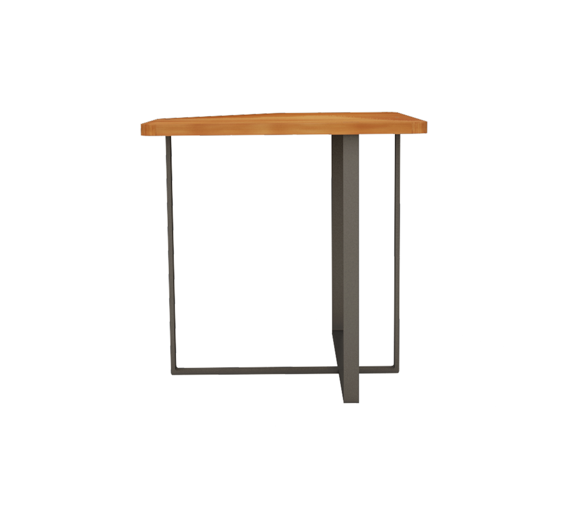 Side Table in Orange Pre-Laminated Top with Metal Base