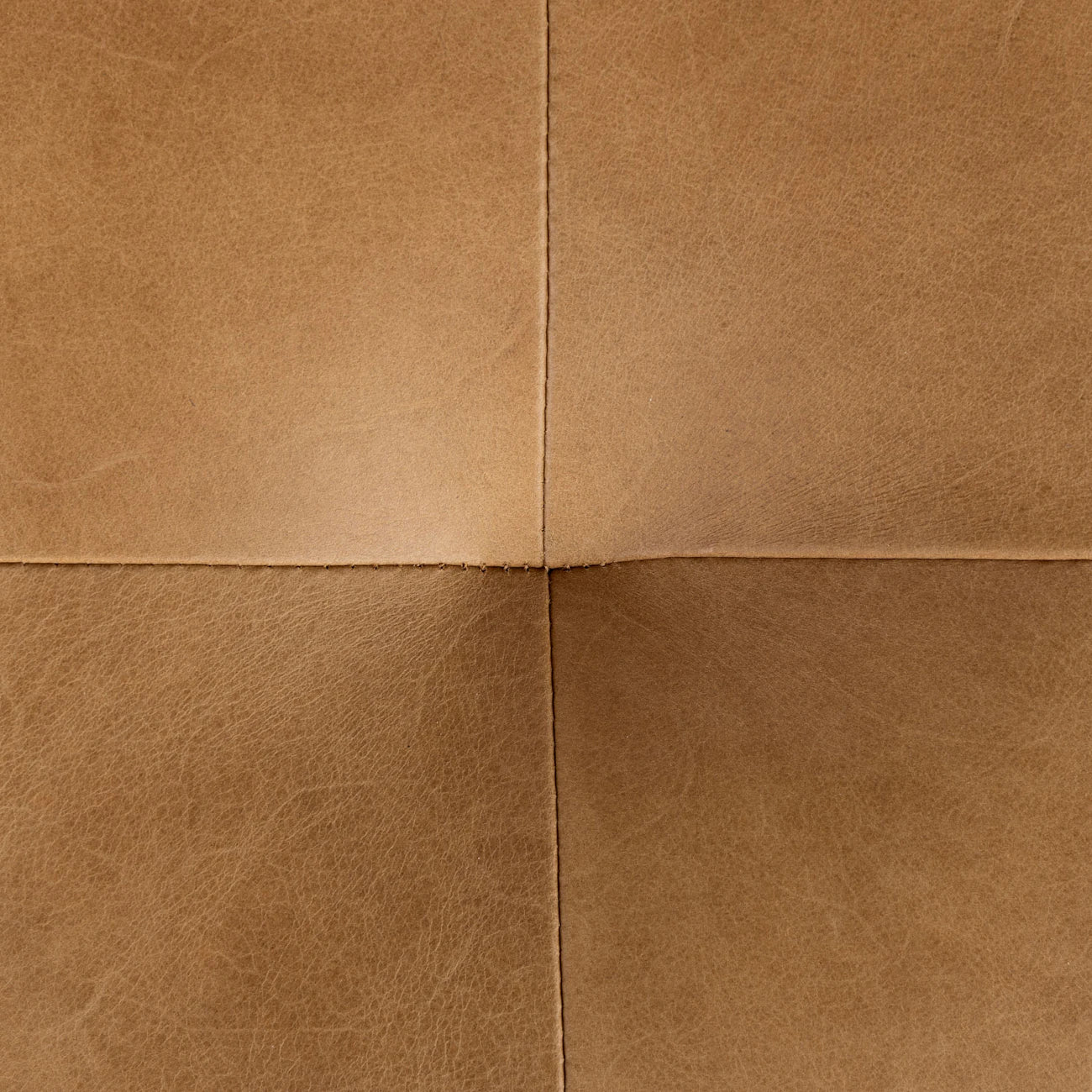 Leather Ottoman – Round, Tufted Top with Soft Padding—Perfect as a Footrest