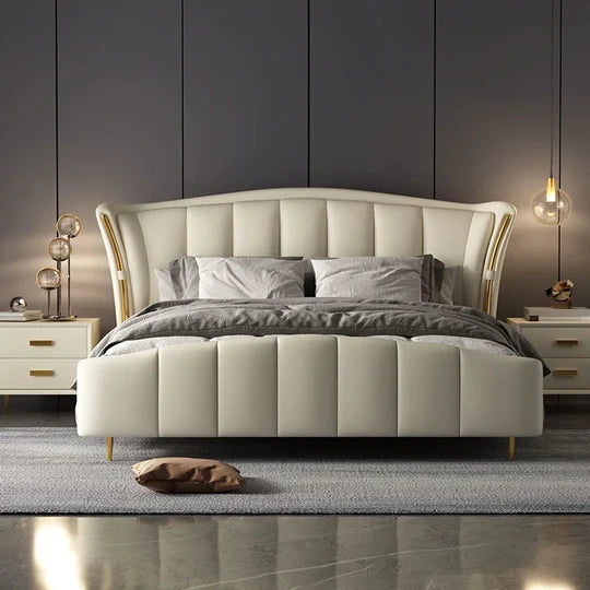 Leatherette Upholstered Bed – Headboard, Solid Wood Frame & Storage Options for Stylish Bedrooms