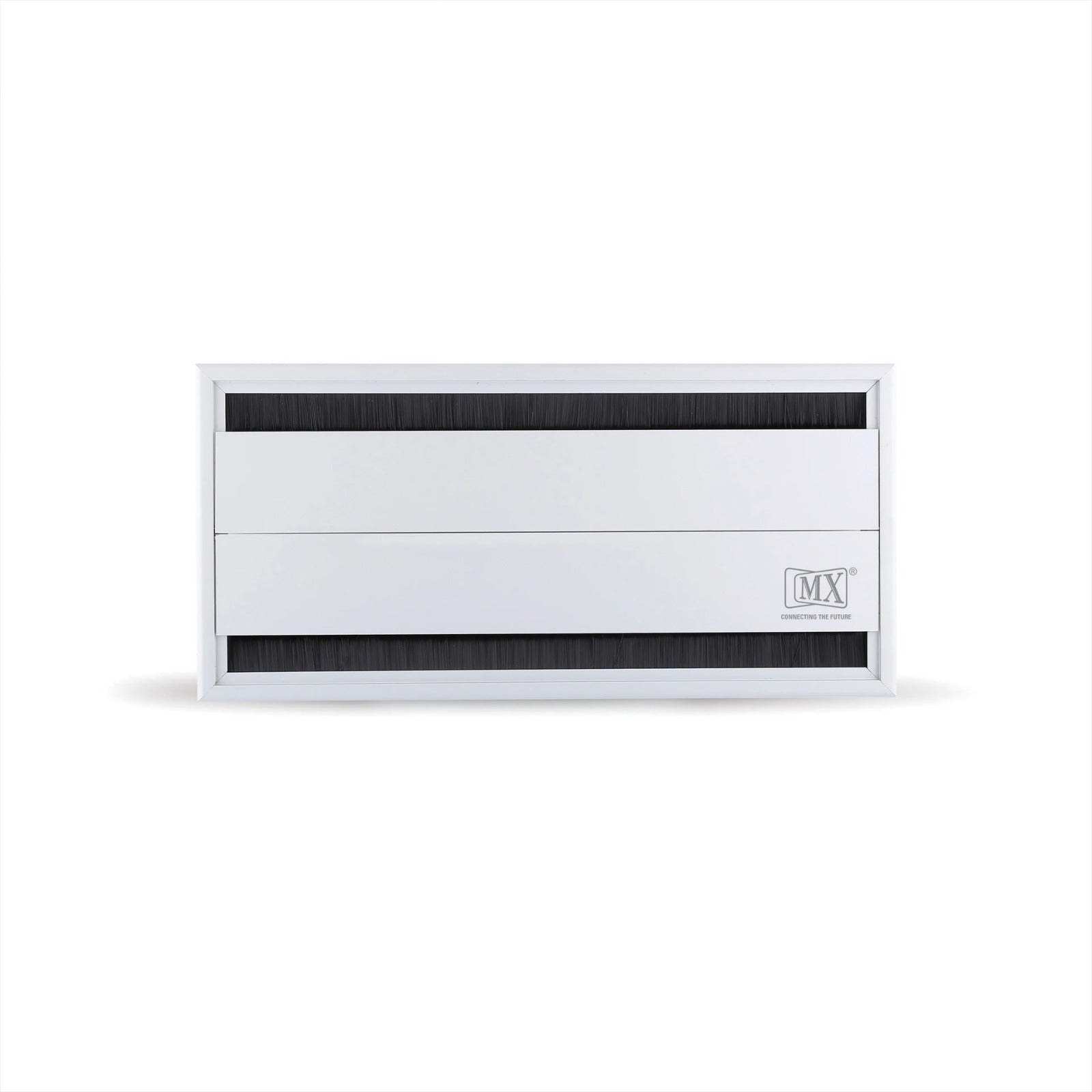 MX 7006 Aluminium Desktop Access Flap Cable Manager for Office Desk & Conference Table Wire Management in Silver Finish