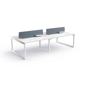 Workstation Table with Pre-laminated particle board & Metal Leg Base