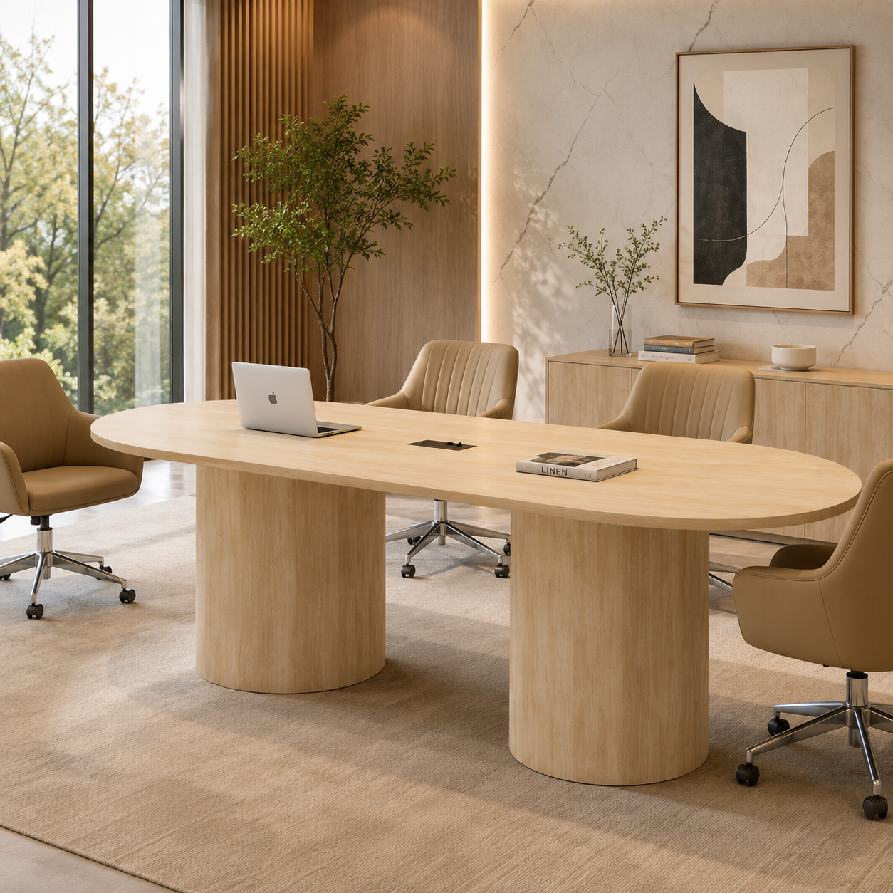 Conference and Meeting Table for Office Furniture & Premium Modular Table with Elegant Finish for Productive Meetings