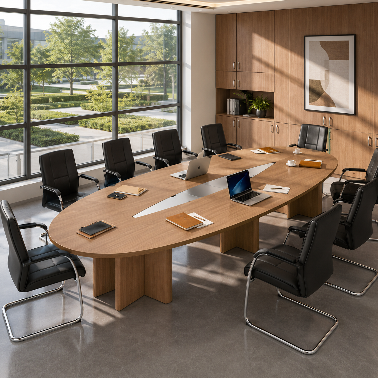 Conference and Meeting Table for Office Furniture with Premium Build and Sleek Edges for Presentation