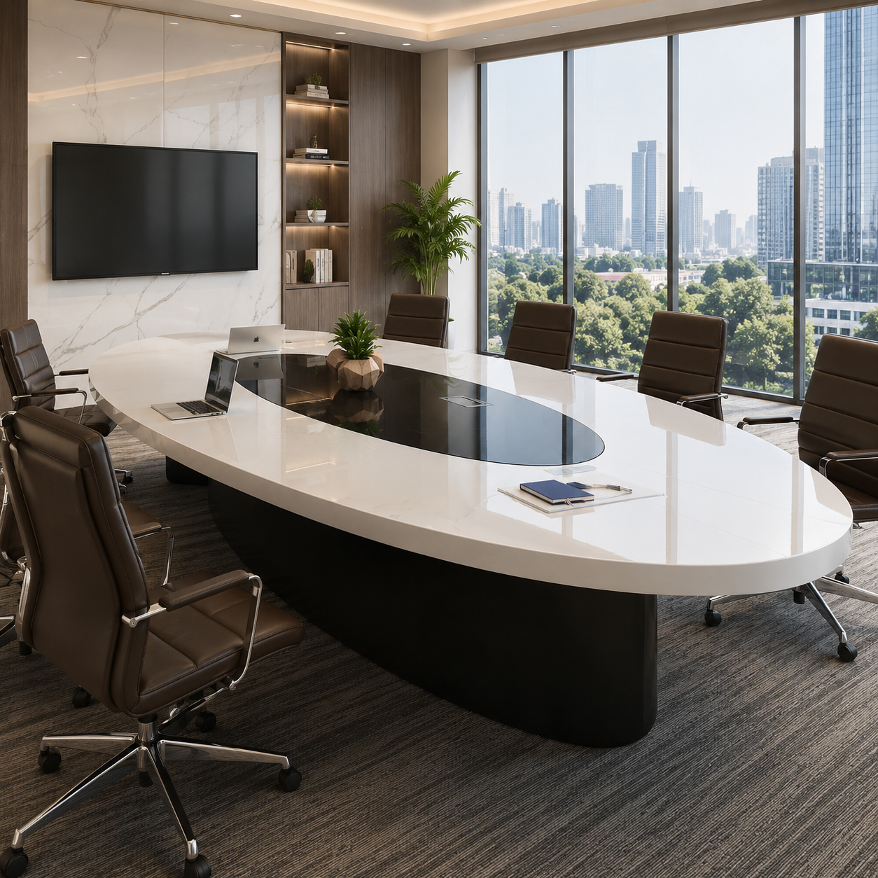 Conference Table for Office Furniture with Professional, Durable Finish, Stylish Look and Ample Seating Capacity