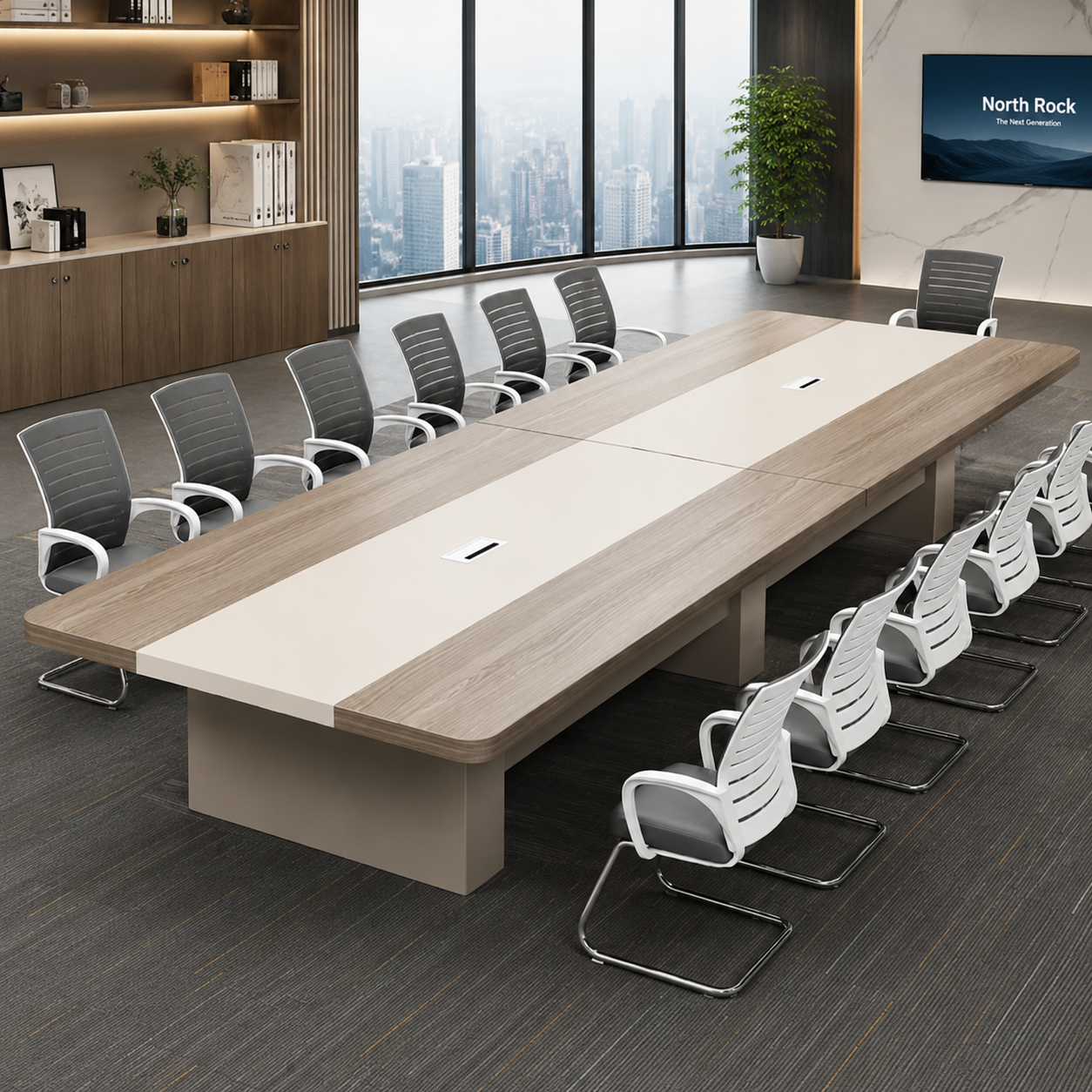 Conference Table for Office Furniture Made in Particle Board Modern Design Durable High Quality Meeting Table