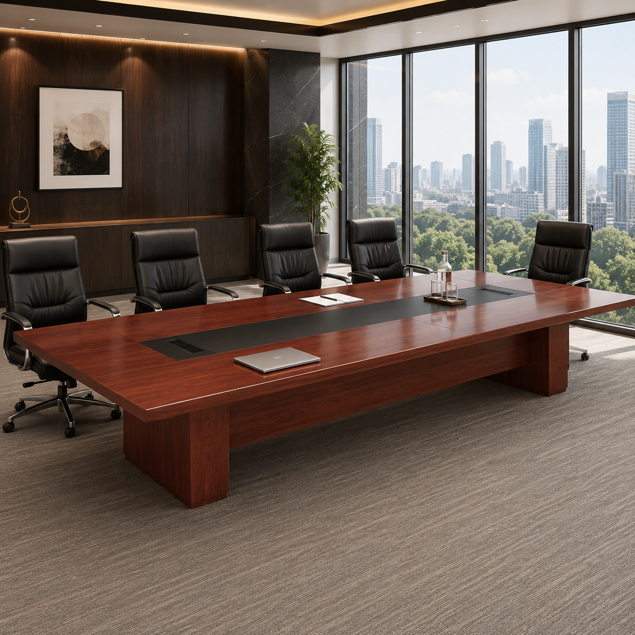 Conference Table for Office Furniture Made in Particle Board/ MDF/Plywood and Modern Design & Wire Manager