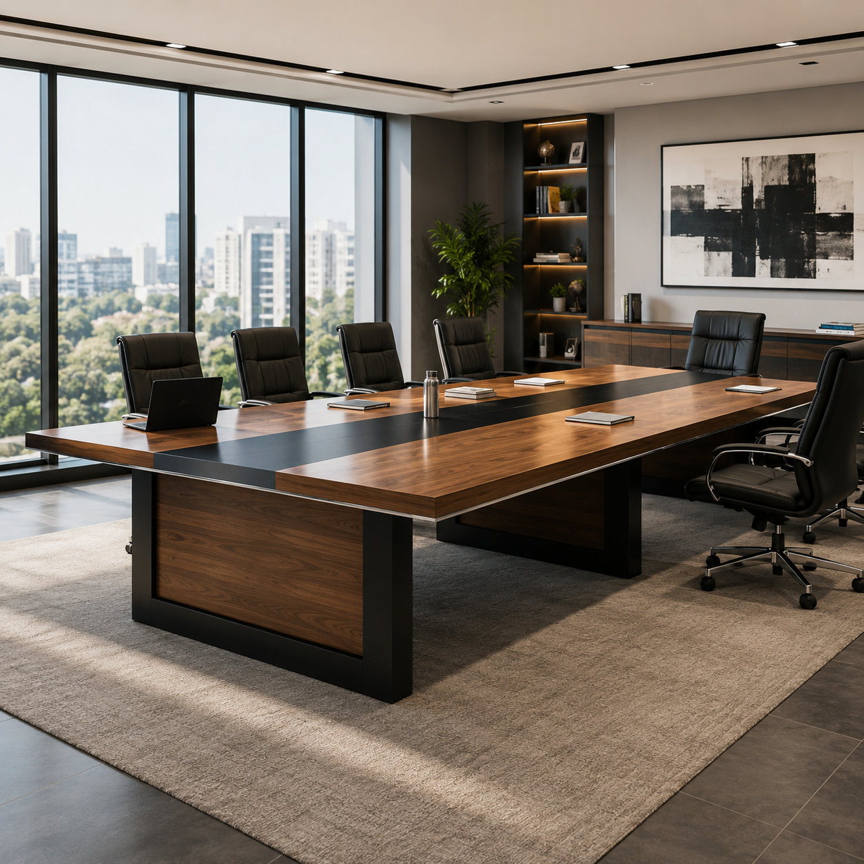 Conference Table for Office Furniture Luxury look and Unique Design Made in Particle Board/ MDF/Plywood & Premium Quality Material