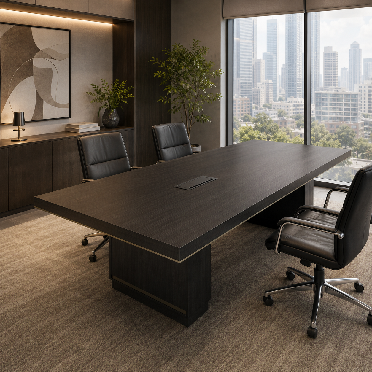 Conference Table for Office Furniture Premium High Quality & Best Design Made in Particle Board/ MDF/Plywood with Wire Manager and Meeting Table