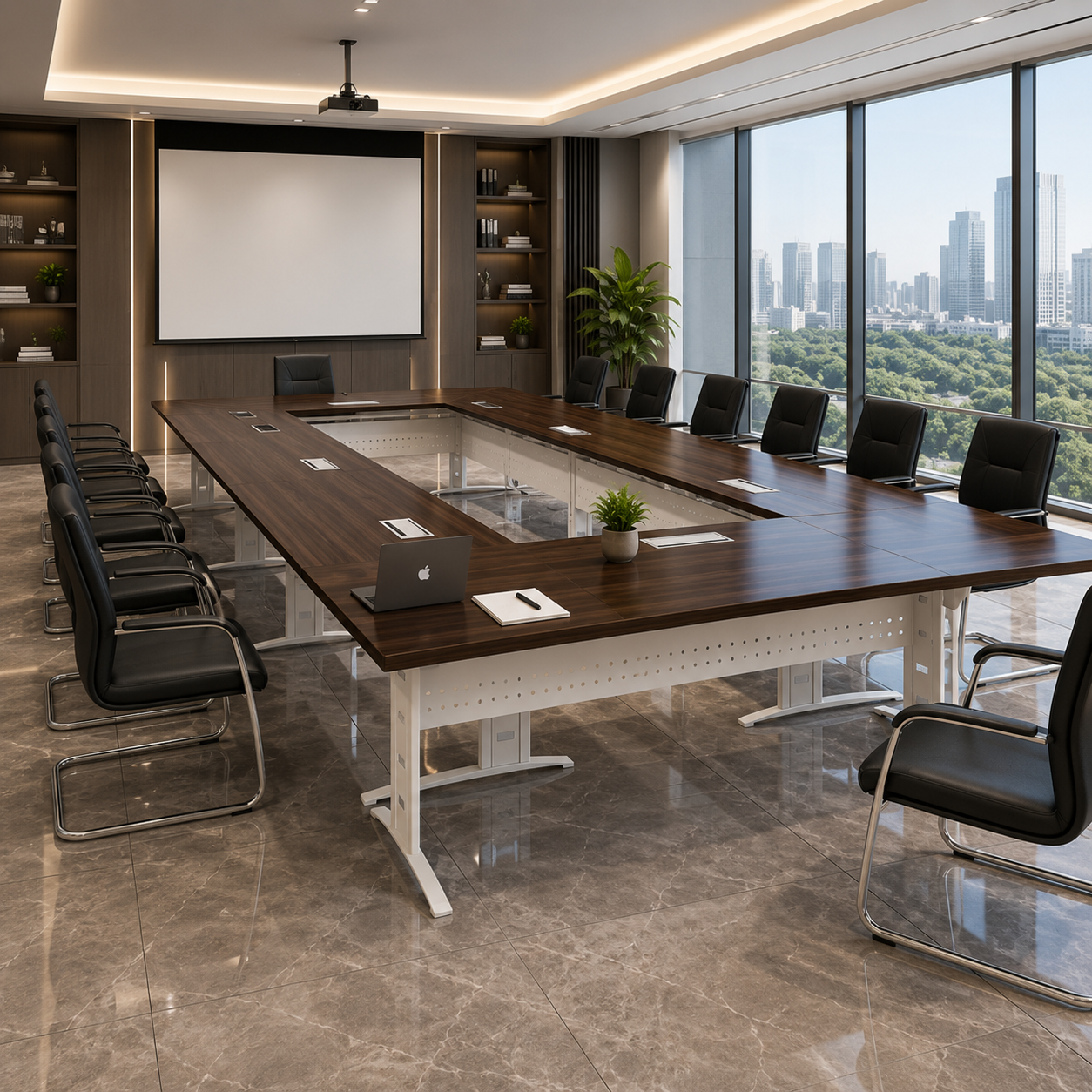 Conference & Meeting with 10 Person Seating Large Size Table for Offices