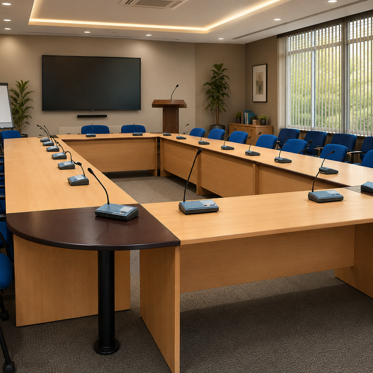 Conference & Meeting Table with Modesty & Gable End