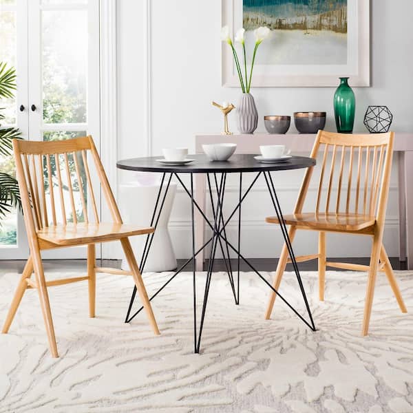 Wooden Dining Chairs with Wooden Base