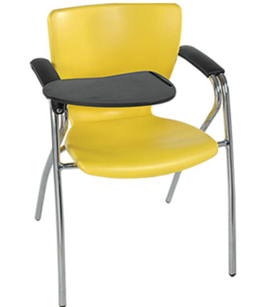 Education & Study Chair Metal structure with PVC Back & Arm with Fabric Seat