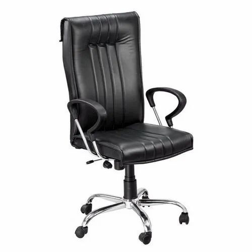 High Back Leatherette Office Chair with Chrome Base