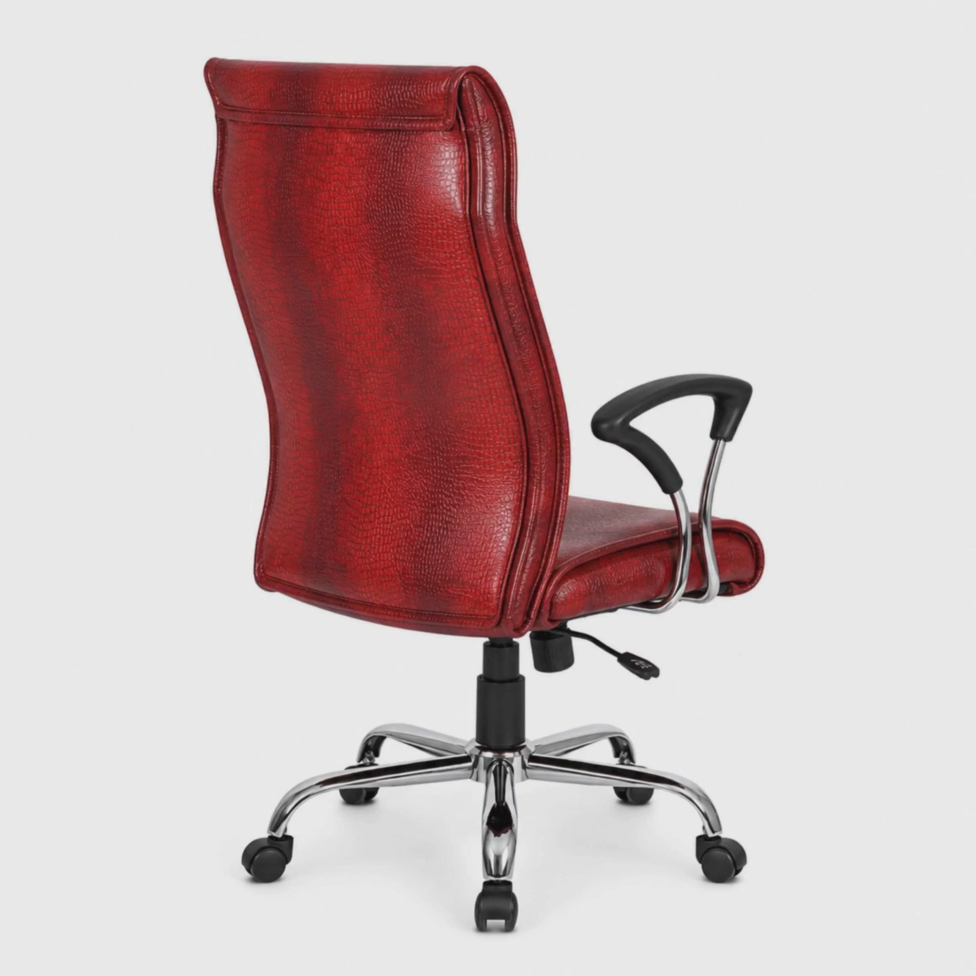 Load video: High Back Director Chair with Chrome Base