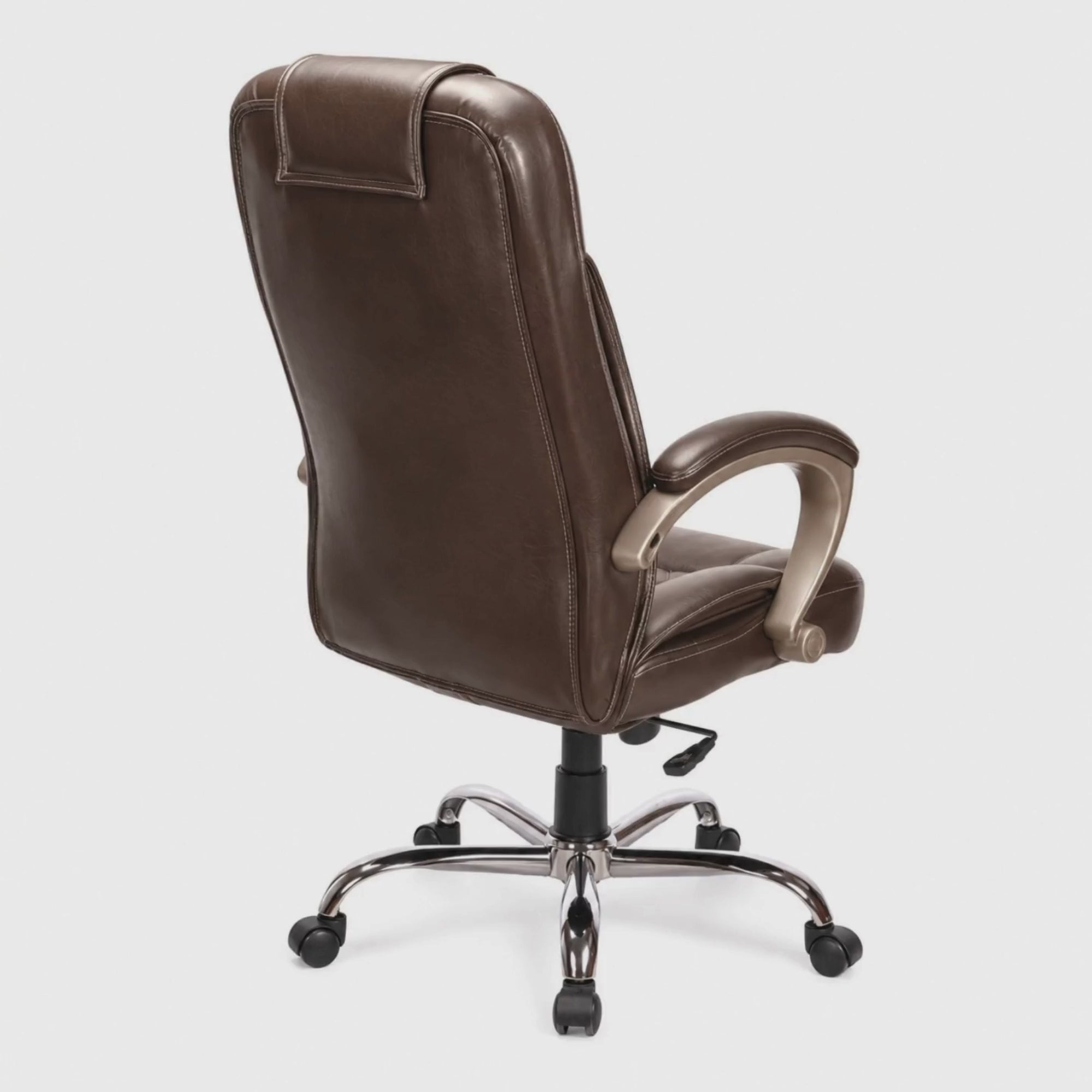 Load video: High Back Director Chair with Chrome Base