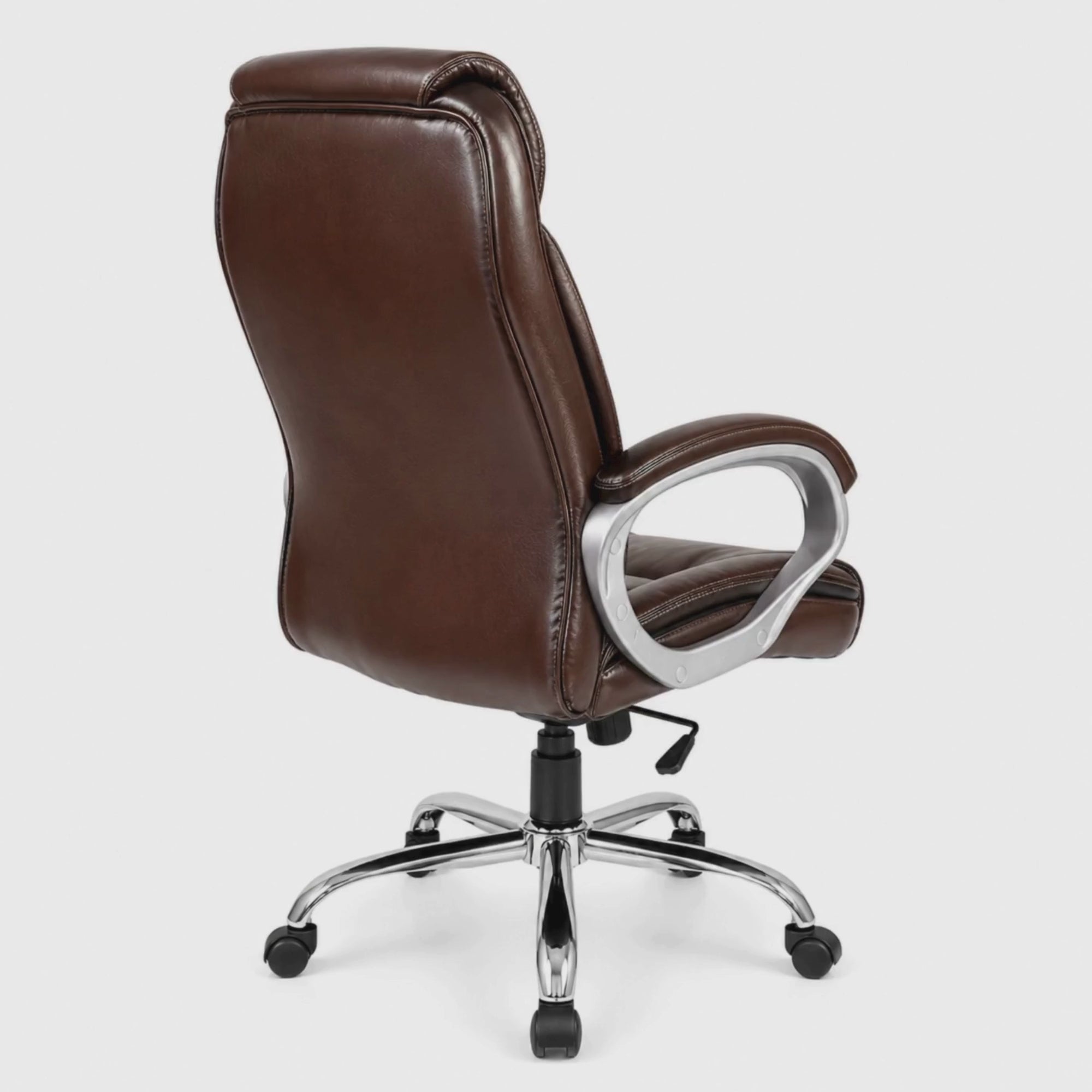 Load video: High Back Director Chair with Chrome Base