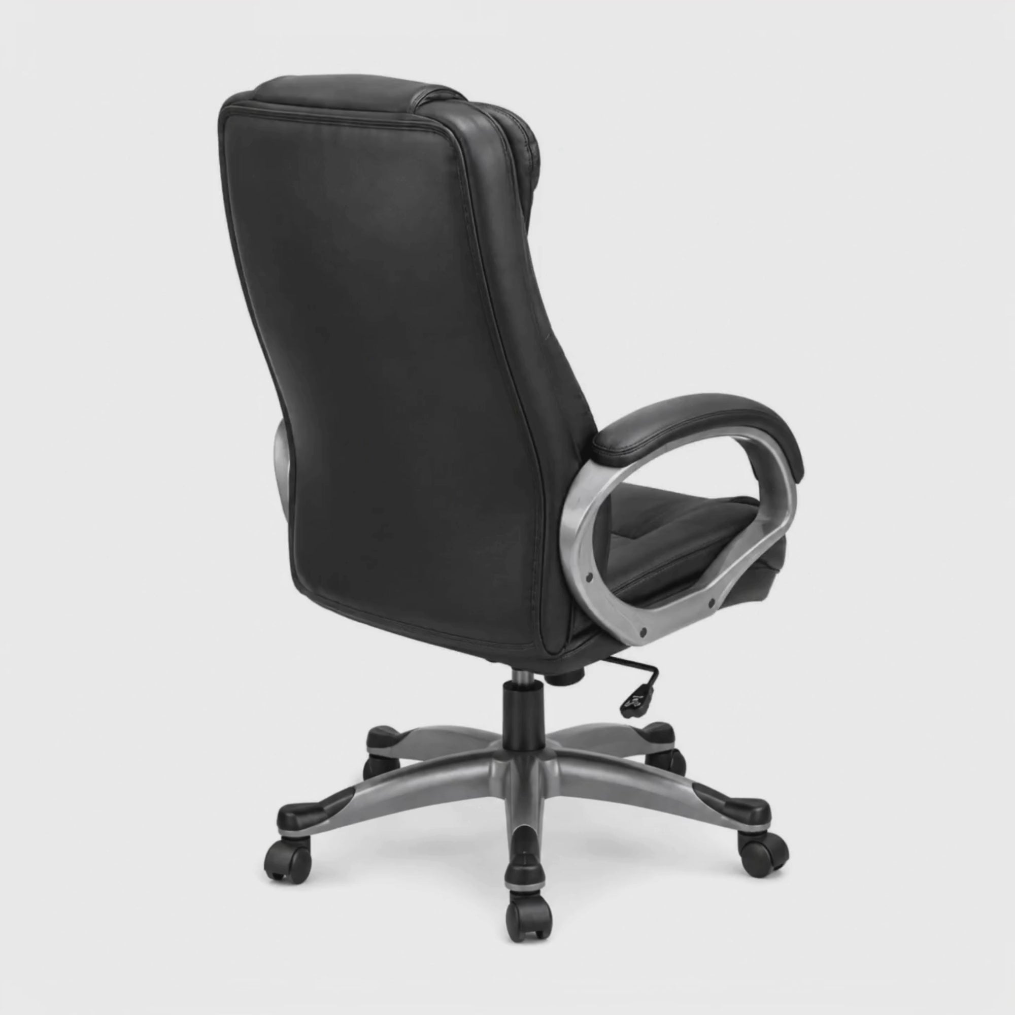 Load video: High Back Director Chair with Height Adjustable Aluminum Base