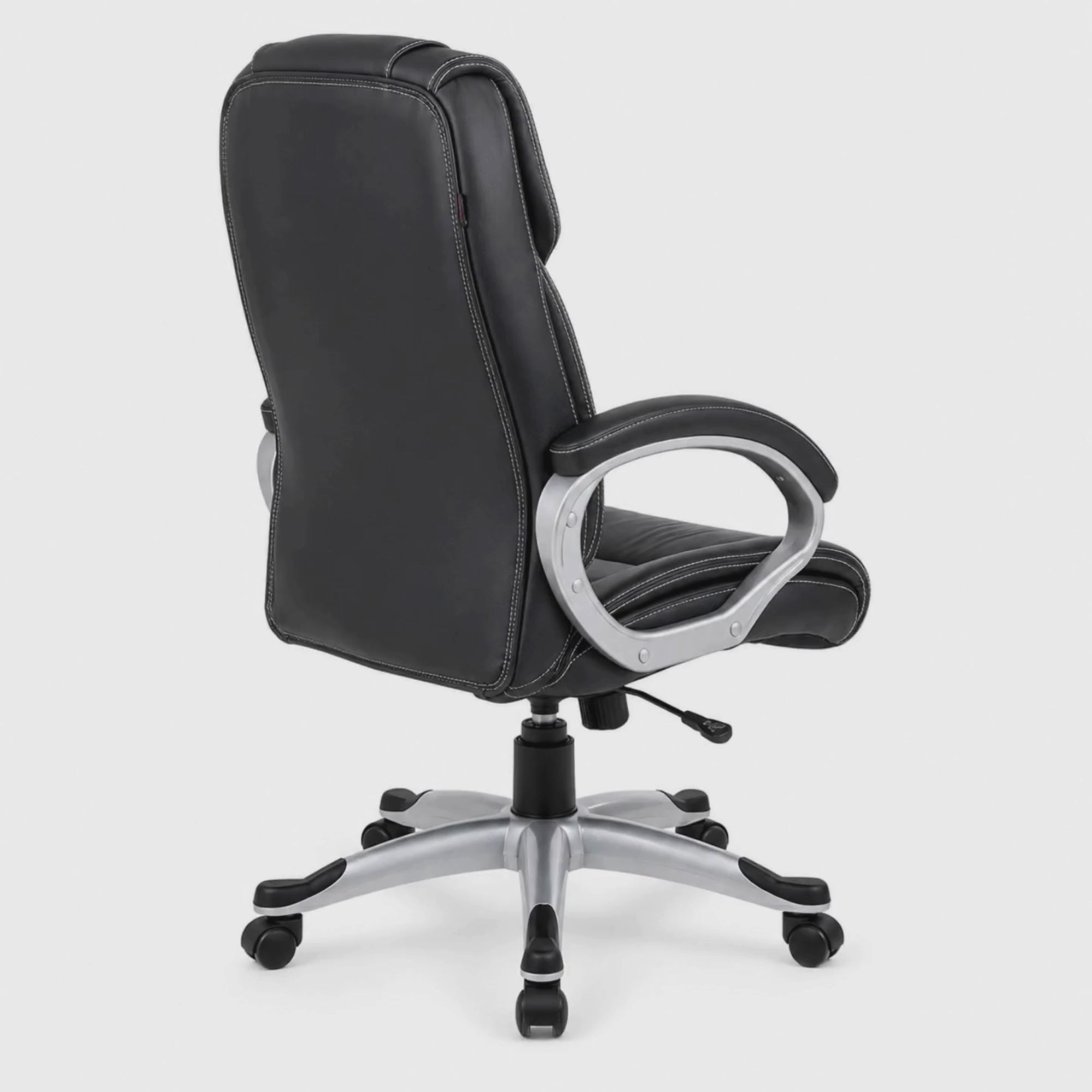 Load video: High Back Director Office Chair with Headrest &amp; Aluminum Base