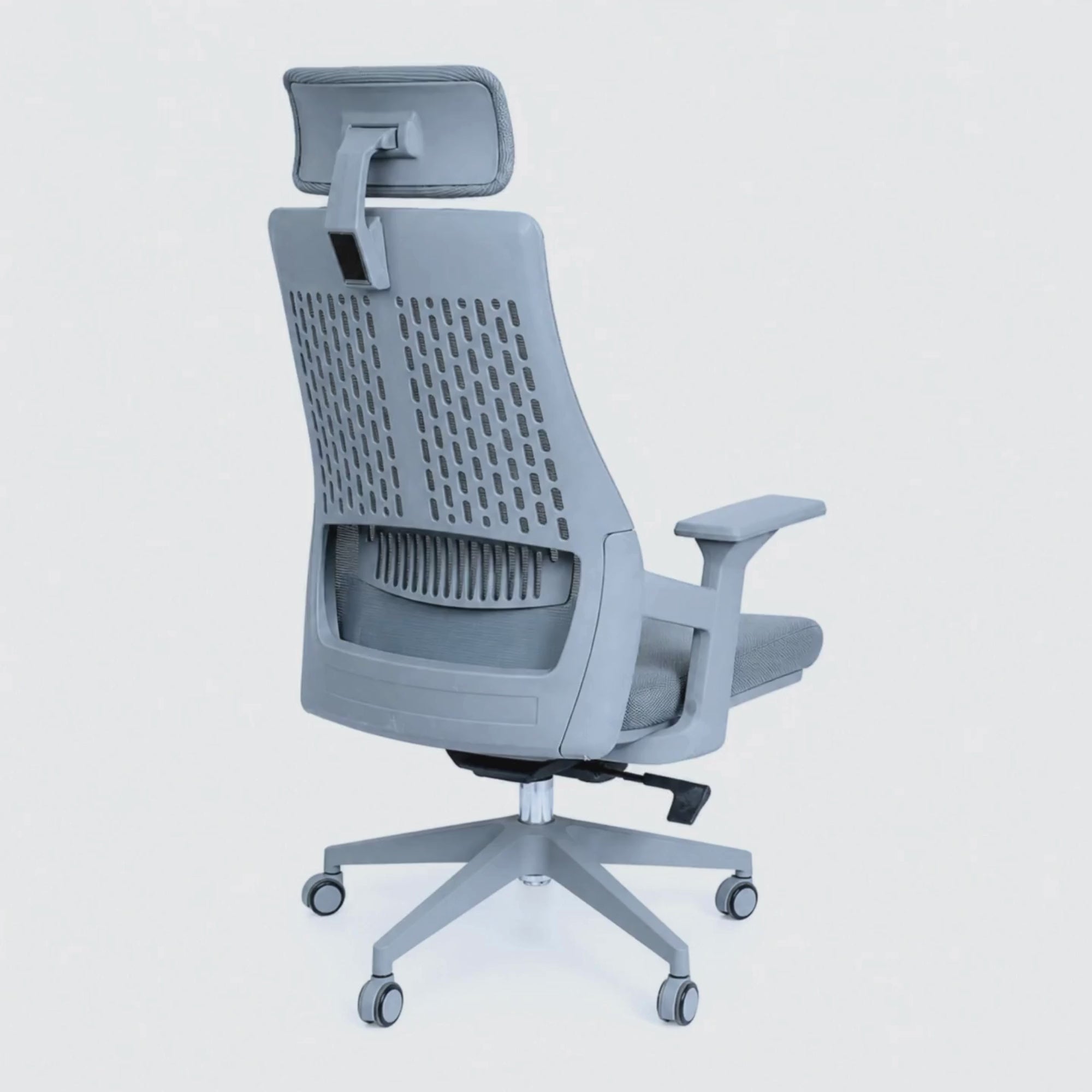 Load video: Ergonomic Executive High Back Fabric Office Chair with Adjustable Headrest, Lumbar Support, Swivel and Height Adjustable Mechanism for Office